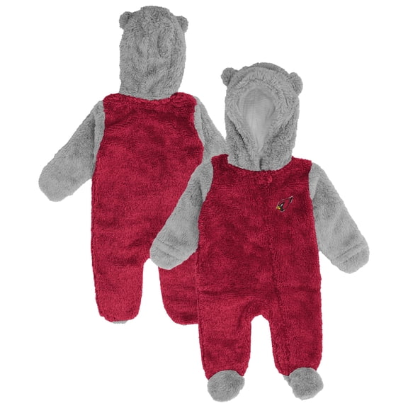 Newborn & Infant Cardinal Arizona Cardinals Game Nap Teddy Fleece Bunting Full-Zip Sleeper