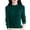 Green, variant on ManxiVoo Women Knit Pullover Semi High Neck Classic Stripe Thick Warm Soft Sweater for Everyday Comfort L Size Beige
