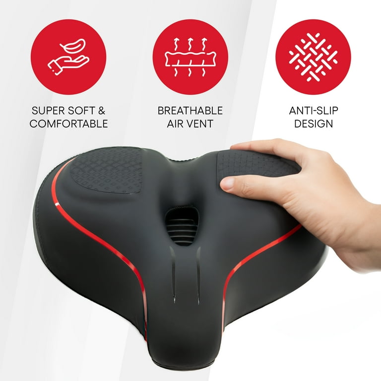 ATP Sports Gel zitkussen voor peloton fiets & fiets - Ultiem comfort zadelhoes - gewatteerde fietsstoelhoes voor dames en heren