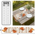 thumbnail image 3 of Burnt Orange Fall Pumpkin Table Runner Linen Burlap Table Runner 90 Inches Long Thanksgiving Maple Leaves Botanical Dresser Scarves for Kitchen Island Coffee Dining Room Party Holiday Decor 13"x90", 3 of 8