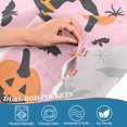 thumbnail image 4 of Yayeee Kitchen Valance Rod Pocket 54" x 18" Living Room Window Curtain, Pink Halloween Ghosts, 4 of 6