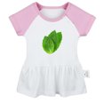 thumbnail image 1 of Nature Peppermint Pattern Dresses For Baby, Newborn Babies Skirts, Infant Princess Dress, 0-24M Kids Graphic Clothes (Pink Raglan Dresses, 6-12 Months), 1 of 4