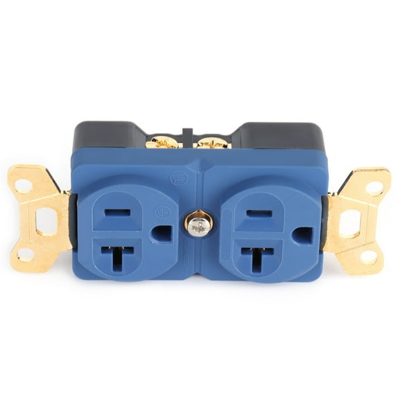 Pure Copper Duplex Receptacle Monosaudio Duplex Receptacle AC Pure Copper Duplex 24K Golded Plated Power Socket 20A 125V