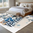 thumbnail image 4 of 5'x7' Area Rugs for Living Room Bedroom, Blue Christmas Washable Rug Carpet Runner Indoor Outdoor, Snowman Xmas Tree Balls Snowflake Rustic Non Slip Floor Mats Area Rug for Kitchen, Nursery, 4 of 8