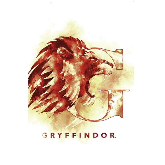The Wizarding World: Harry Potter - Gryffindor Illustrated House Logo Wall Poster, 22.375" x 34"