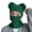 Green, variant on Mightlink Bear Ears Solid Color Ear Protection Knitted Scarf Cap Unisex Winter Outdoor Riding Integrated Scarf Beanie Hat Costume Accessories