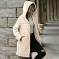 thumbnail image 6 of Qetyuw Womens Quilted Puffer Jacket Sherpa Patchwoek Winter Warm Hooded Jackets Zip Up Long Sleeve Casual Long Coat, 6 of 6