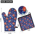 thumbnail image 6 of Pioneer Flower Floral Print Pattern 2-Pack Oven Mitts Set, Heat Resistant Kitchen Gloves, 7.7" X 12", 6 of 6