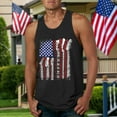thumbnail image 5 of Caqnni American 1776 Tank Tops Sleeveless Shirts Men American Flag Patriotic Independence Day T-Shirt (Black,M), 5 of 5