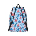 thumbnail image 2 of Naloa Sailboats On A Waves Canvas Backpack for Men Women Rucksack Casual Travel Daypack College Tote Satchel Bookbag for Teens-Small, 2 of 7