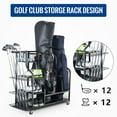 thumbnail image 6 of Mythinglogic Golf Storage Garage Organizer, Steel Golf Bag Storage Stand and Other Golfing Equipment Rack, 6 of 8