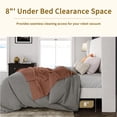 thumbnail image 6 of Velvet King Bed Frame with Vertical Channel Tufted Wingback Headboard – Upholstered Platform Bed, No Box Spring Needed, Strong Wooden Slats, Easy Assembly, White, 6 of 11