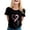 A-Black929, variant on Bibifish Womens Tees Crew Neck Short Sleeve Glitter Heart Shape Pink Ribbon Tshirt Cancer Awareness Casual Holiday T-Shirts