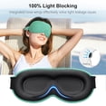 thumbnail image 2 of Mascarilla para dormir Gritin 100% Blackout para mujeres y hombres, color cian, 2 of 7