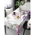 thumbnail image 6 of Happy Birthday Table Cloth, Waterproof Tablecloth for Rectangle Tables, Gradient Purple Dress Crown Carriage Flowers Reusable Washable Fabric Table Cover for Restaurant Kitchen Dining Tables 54"x108", 6 of 9
