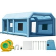 thumbnail image 2 of KFFKFF Inflatable Paint Booth, 27.9x15.7x10.8 ft, Includes 950W+750W Blowers, Air Filtration, Ideal for Small Trucks, Large Motorcycles, Midsize Vehicles, 2 of 9