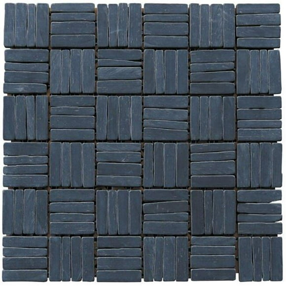Intrend Tile LS016-G Mosaïque à Motif Alternatif en Quartzite - Vert