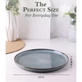 thumbnail image 3 of AmorArc Ceramic Appetizer Plates Set of 2, 8.25 Inch Large Stoneware Salad Plates for Kitchen, Microwave& Dishwasher Safe, Scratch Resistant-Space Blue, 3 of 4