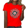 thumbnail image 1 of Fankiway T-Shirt Imprimé pour Femmes Col Rond Manches Courtes Hauts en Liquidation Chemises pour Femmes Manches Courtes, 1 of 2