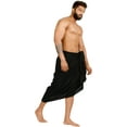 thumbnail image 3 of HAPPY BAY Men's Bath Trunk Casual Sarong Long Pareo Beach Wrap One Size Coal, Solid Summer Vacation Party, 3 of 5