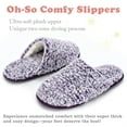 thumbnail image 4 of cosyone1997 Women's Fuzzy House Slippers Memory Foam Indoor/Outdoor Soles, 4 of 5