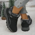 thumbnail image 5 of Womens Winter Hiking Boots with Fleece Lined Waterproof Non Slip Lace up Outdoor Sneakers Trekking Work Snow Ankle Booties Black Size 6, 5 of 8