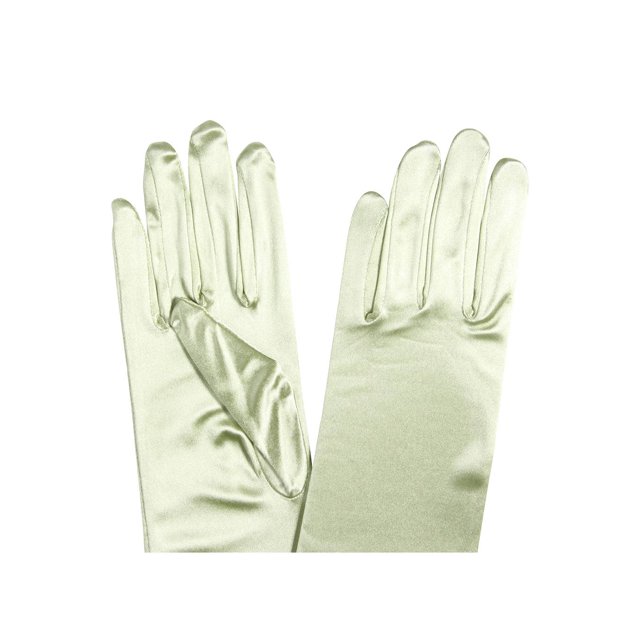 Luxury Divas Satin Opera Gloves 14" Below the Elbow - - Sage
