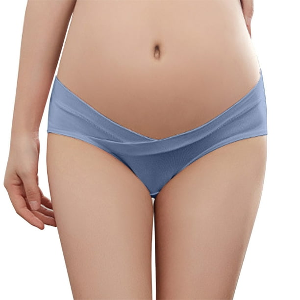 Aayomet Seamless Underwear for Women Cotton After Pregnancy Low Waist  Abdomen Support Seamless Thin Summer Large Size (F, L)