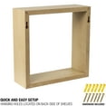 thumbnail image 4 of Sorbus Floating Shelves — Set of Three Hanging Cube Wall Shelves Decoration — Perfect Trophy Display, Photo Frames (Maple Wood), 4 of 5