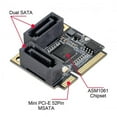 thumbnail image 7 of Chenyang CY Mini PCI-E PCI Express to SATA 3.0 Dual Ports Adapter Converter Hard Drive Extension Card Card, 7 of 7
