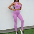 thumbnail image 6 of Wancir Workout Sets for Women 2 Piece High Waisted Seamless Leggings with Padded Stretchy Sports Bra Sets Gym Clothes, 6 of 6