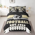 thumbnail image 2 of Erosebridal American Football Bedding Twin Size 7pcs Men, Reversible, Black, Pittsburgh, 2 of 5