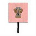 thumbnail image 2 of Carolines Treasures Checkerboard Pink Wirehaired Dachshund Leash or Key Holder 7Hx4.25W multicolor, 2 of 2