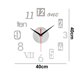 thumbnail image 2 of Reloj de pared DIY, reloj de pared con espejo 3D sin marco, pegatinas de pared silenciosas creativas, 2 of 6