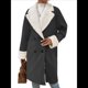 thumbnail image 1 of Abrigos de Invierno de Larga con Solapa Forrada para Mujer, Chaqueta Larga y Cálida con Doble Botonadura, Abrigo de Felpa. Gris Oscuro L, 1 of 8