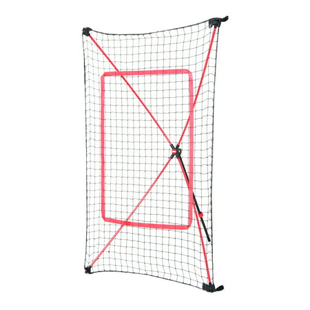 NET PLAYZ PitchBack Portable Baseball Rebound Net, 5FT x 3FT, Quick Set Up, Lightweight, Multi Angle Adjustment, Baseball Training Net, Baseball Trainer Suitable Throwing, Pitching (Best Pitch Back Nets)