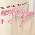 thumbnail image 4 of PONPRNGY 5 Pack Pants Skirt Hangers with Clips, Plastic Trousers Hanger for Jeans Non Slip Women Shorts Hangers Saving Space Clothing Hanger for Adult, Men, Children, Kid, Baby, 4 of 6
