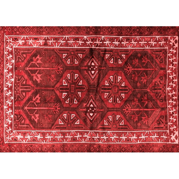 Ahgly Company Indoor Rectangle Persian Red Traditional Area Rugs, 6' x 9'