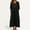01 Black, variant on Fewfanhot Fall Dresses for Women A Line Summer Dress V Neck Casual Loose Tiered Long Dresses with Pockets