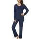 thumbnail image 5 of Pijama de manga larga de dos piezas conjuntos de pijama Abanopi Azul XXL, 5 of 7