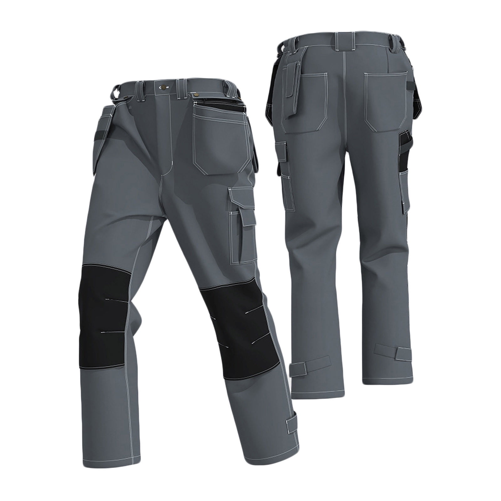 Under $10 Mens Cargo Construction Pants Wear Safety Pants with Knee Pads and Tool Pockets for Work and Outdoor