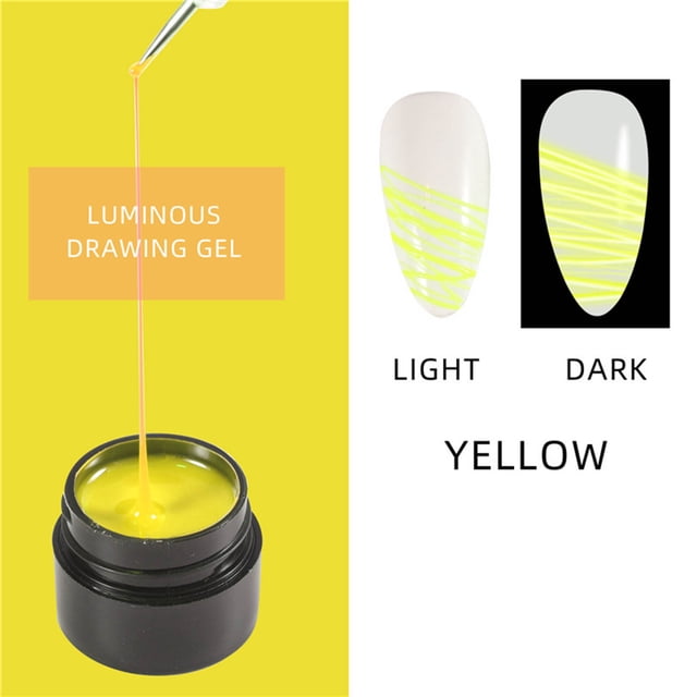 Xihbxyly Pegamento Elástico Luminoso para Dibujo de Uñas, 7 Ml, Fototerapia, Dibujo Luminoso.