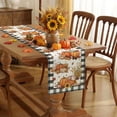 thumbnail image 5 of Yhmxh Maple Leaves Fall Table Runner, Linen Autumn Thanksgiving Decor Table Runner, Seasonal Farmhouse Table Dresser Scarf for Dining Table, Harvest Holiday, Thanksgiving & Farm Rustic Home Decor, 5 of 6
