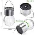 thumbnail image 2 of LINLIN 4 Pack Solar Outdoor Garden Lights,Hanging led Lights,Hanging Solar Lights Cracked Glass Ball Light Outdoor Decorative Solar Lanterns Waterproof Globe Lighting for Garden Yard Patio Fence Tree, 2 of 7