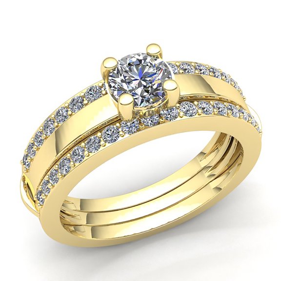 1ct Round Not Enhanced Ladies Bridal Solitaire Anniversary Engagement Ring Solid 14K Rose, White or Yellow Gold GH SI2
