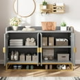 thumbnail image 3 of M optimized Modern Fluted Sideboard with Storage Cabinet, Kitchen Sideboard with Adjustable Shelves, Media Console Buffet Cabinet with Doors for Living Room, Kitchen, Entryway, 3 of 8