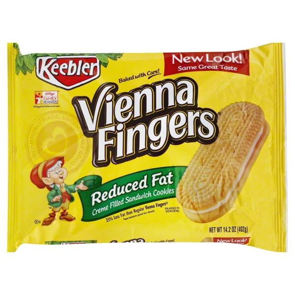 Keebler Vienna Fingers Reduced Fat Creme Filled Sandwich Cookies, 14.2