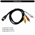 thumbnail image 5 of Durability Din 8Pin to 3RCA Cable DIN 8Pin to 3RCA Male Audios Cable for Home Theater Professional Equipment 50/180cm, 5 of 8