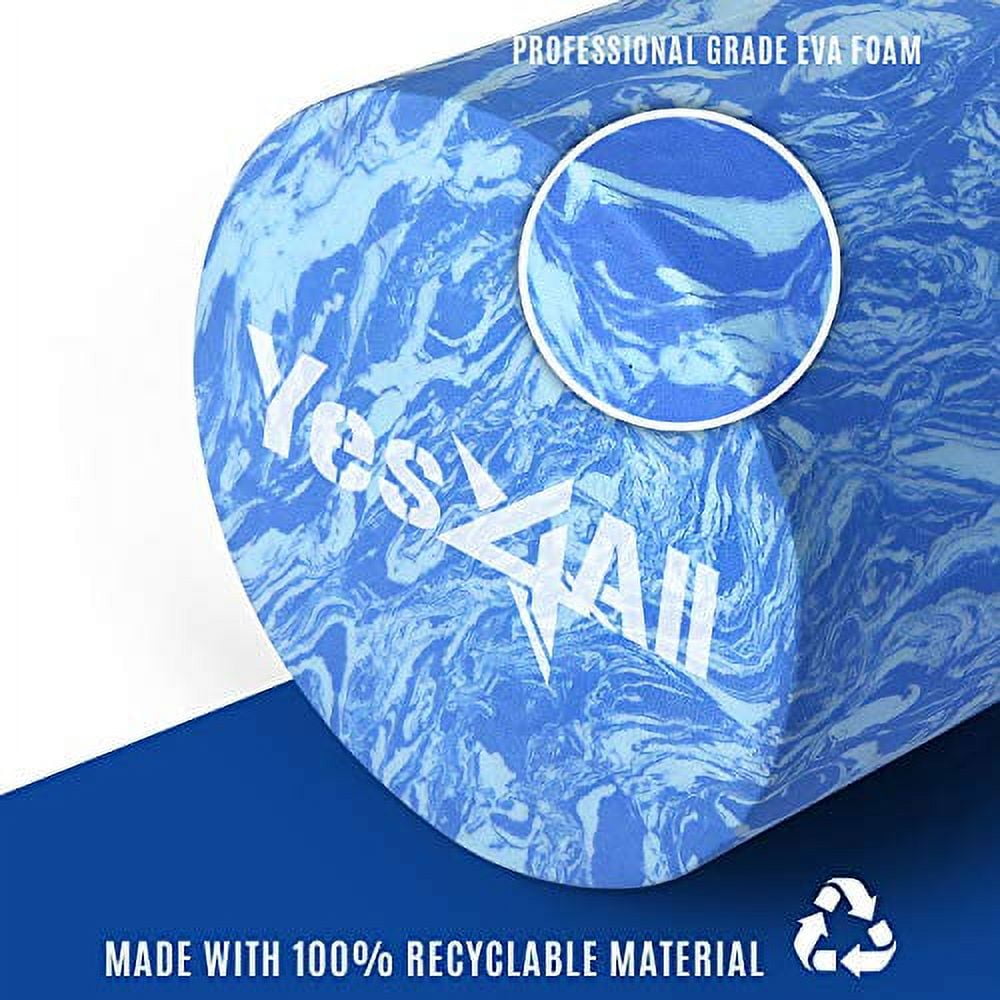 Yes4All EVA Firm Foam Roller for Back - Round Roller for Exercise, Yoga & Pilates 12/18/24/36 inch