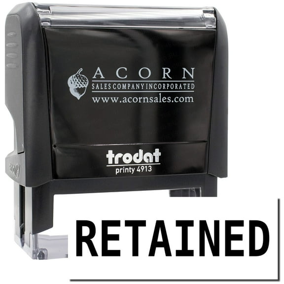Large Self-Inking Retained Stamp, Trodat Printy 4913, Press and Print Stamping, Impression Size 7/8" x 2-1/4", Up to 10,000 Impressions - Black Ink
